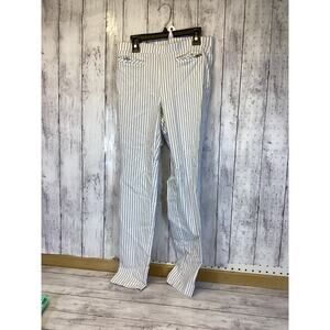 JNY Women's Slimming Textured-Stripe Girlfriend Ankle Jeans Size 13